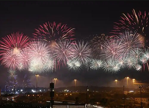 桦南县焰火晚会